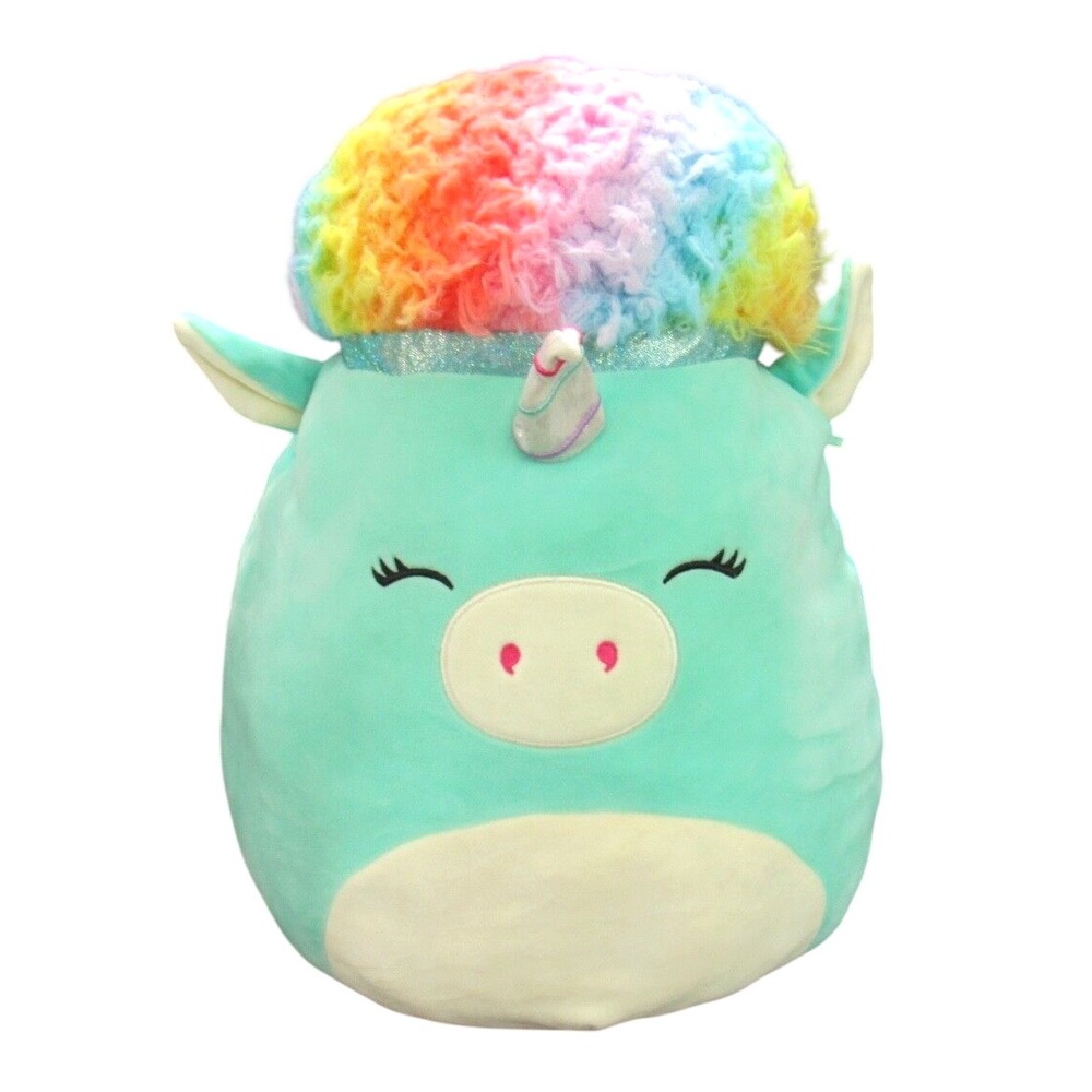 KELLYTOY Squishmallow 16" KENNEDY Rainbow UNICORN Squish-Doos STUFFED PLUSH 2021